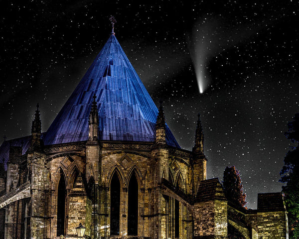 Lincoln by night - The Comet and the Chapter House - Wildlife Print Store - Print - Medium (10x8 inches - glossy acrylic with subframe for hanging)