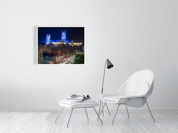 Lincoln Cathedral from Pelham Bridge - Wildlife Print Store - Print - Extra Large (100x80 cm / 40x31 inches - canvas on pine frame)